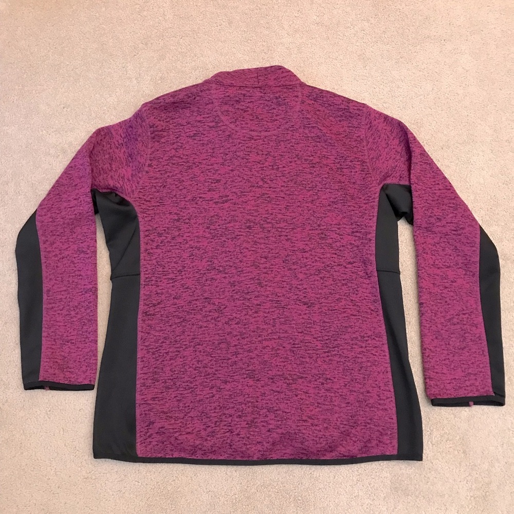 Marc New York Fleece Zip Up Jacket Womens Plus XXL 2XL Purple Black Zip Pockets - Picture 3 of 11